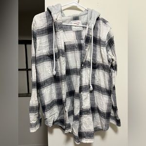 American Eagle Hooded Flannel